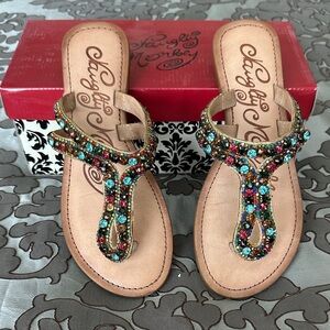 Naughty Monkey Colorful Beaded Sandals